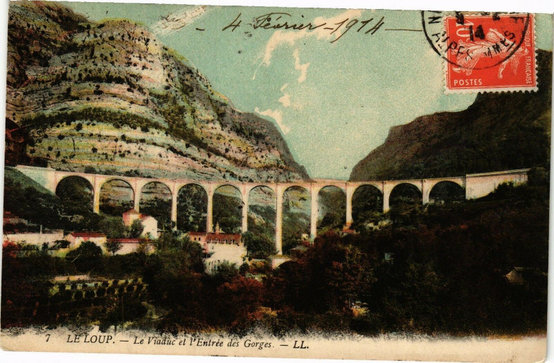 Carte postale ancienne Le Loup - Le viaduc
