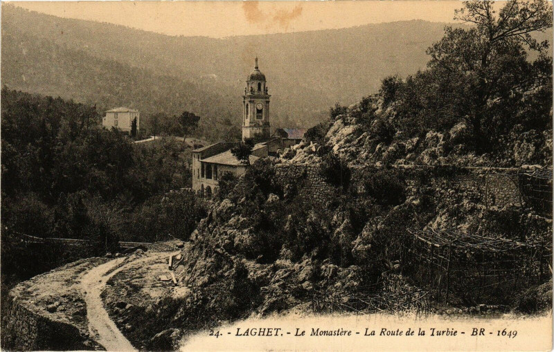 Carte postale ancienne Laghet - Le monastere