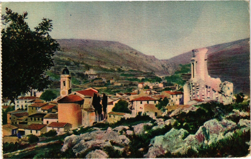Carte postale ancienne La Turbie - Le trophee des alpes à La Turbie