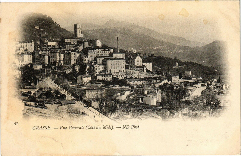 Carte postale ancienne Grasse - Vue générale à Grasse
