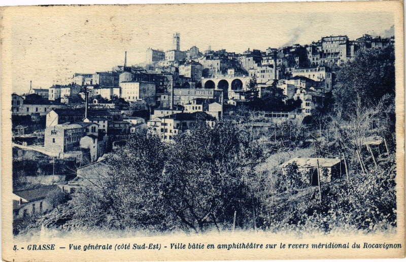 Carte postale ancienne Grasse - Vue générale à Grasse