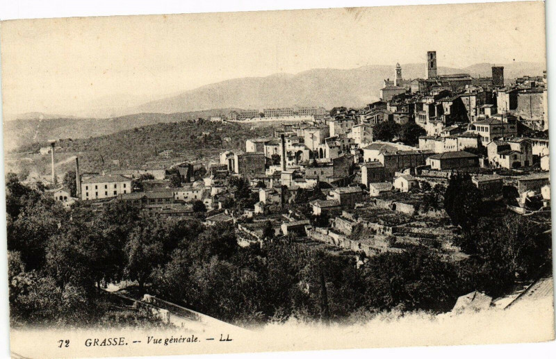 Carte postale ancienne Grasse - Vue générale à Grasse