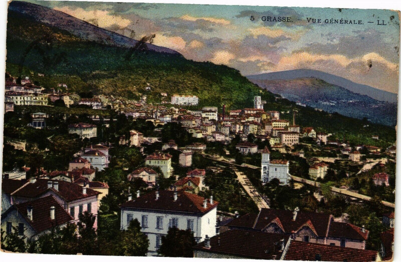 Carte postale ancienne Grasse - Vue générale à Grasse