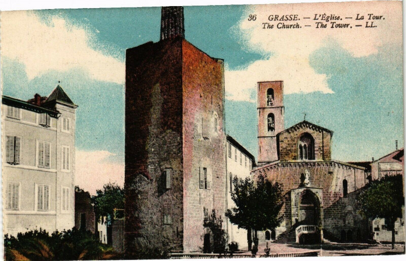 Carte postale ancienne Grasse - L'eglise à Grasse