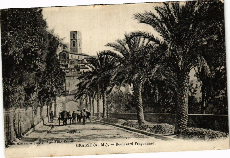 Carte postale ancienne Grasse - Boulevard frangonnard à Grasse