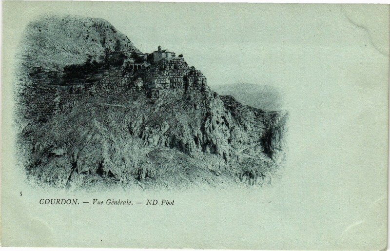 Carte postale ancienne Gourdon - Vue générale à Gourdon
