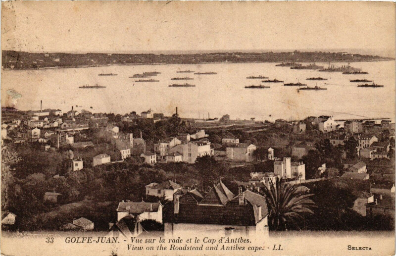 Carte postale ancienne Golfe-Juan - vUE Sur La Rade