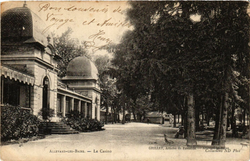 Carte postale ancienne Allevard-les-Bains - Le Casino à Allevard