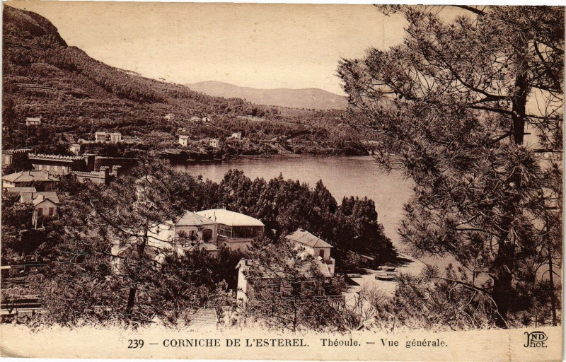 Carte postale ancienne Corniche de l'Esterel - Vue générale