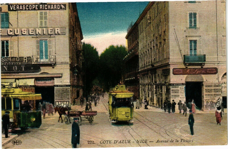 Carte postale ancienne Cote d'Azur - Nice - Avenue de la Victoire à Nice