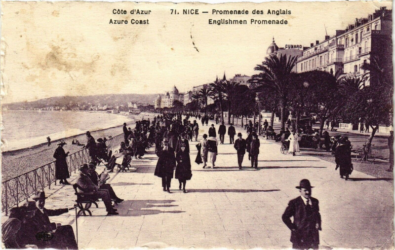 Carte postale ancienne Cote d'Azur - Nice - Promenade des Anglais à Nice