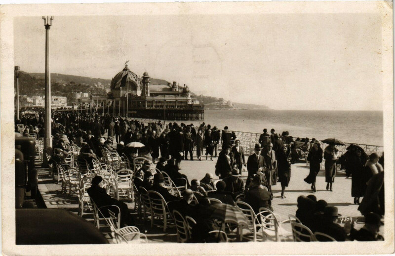 Carte postale ancienne Cote d'Azur - Nice - Promenade des Anglais et Casino à Nice
