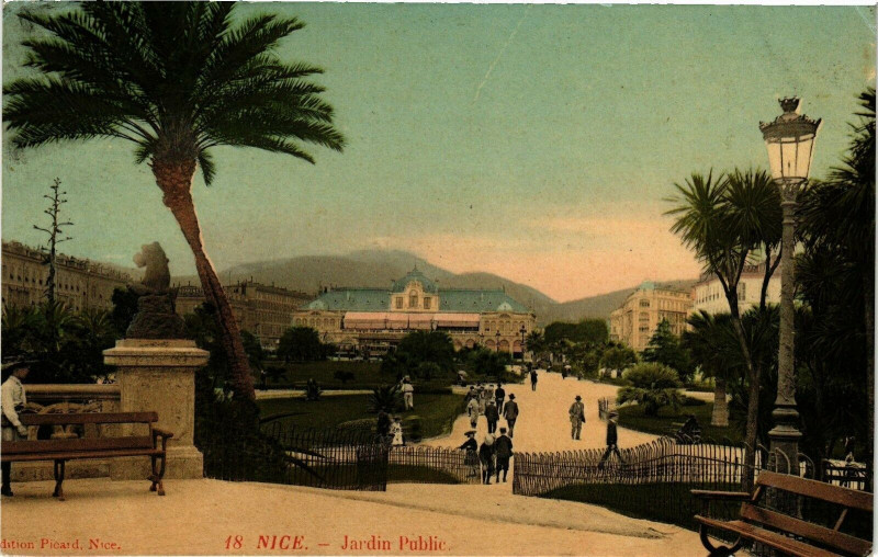 Carte postale ancienne Nice - Jardin Public à Nice