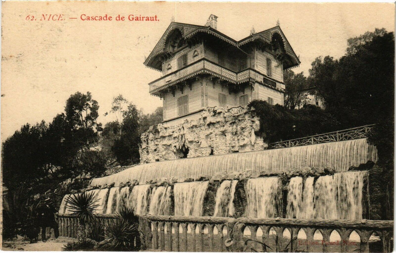 Carte postale ancienne Nice - Cascae de Gairant à Nice