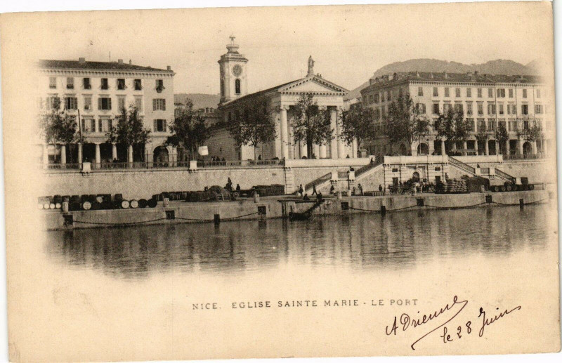Carte postale ancienne Nice - Eglise Sainte Marie-Le Pont à Nice