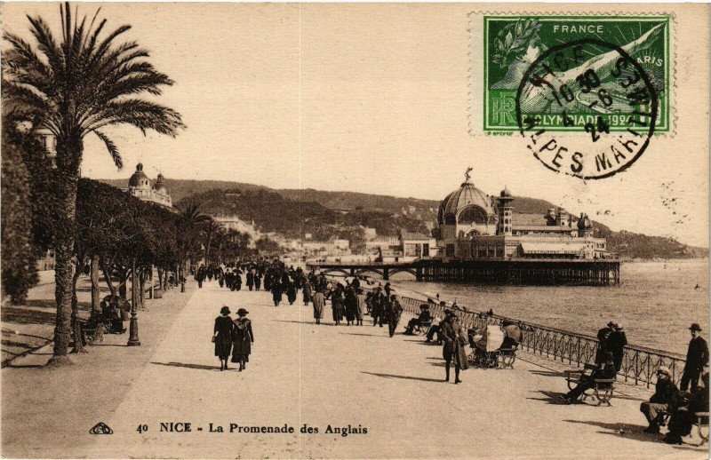 Carte postale ancienne Nice - La Promenade des Anglais à Nice