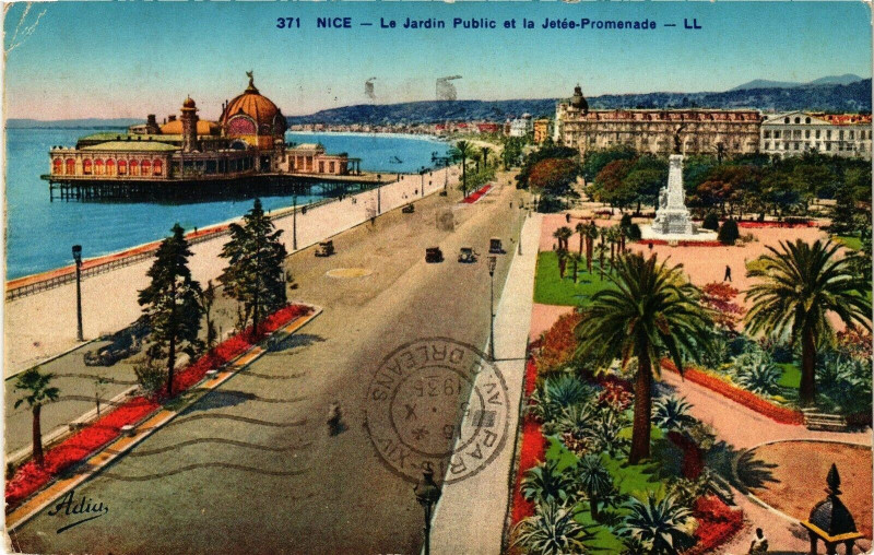 Carte postale ancienne Nice - Le Jardin Public et la Jetée-Promenade à Nice