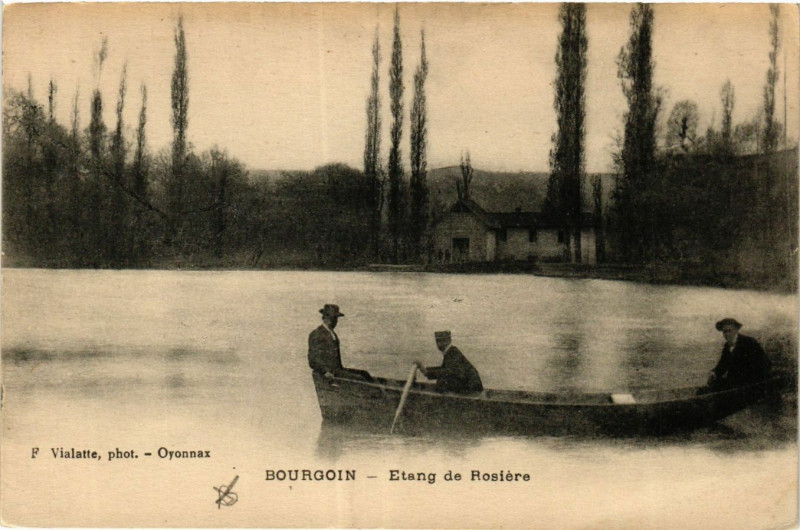 Carte postale ancienne Bourgoin - Etang de Rosiere