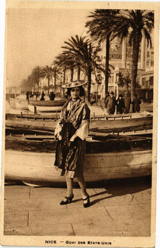 Carte postale ancienne Nice - Quai des Etats-Unis à Nice