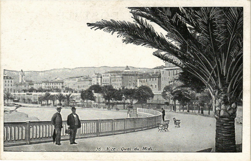 Carte postale ancienne Nice - Quai du Midi à Nice