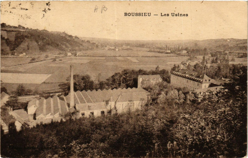 Carte postale ancienne Boussieu - Les Usines