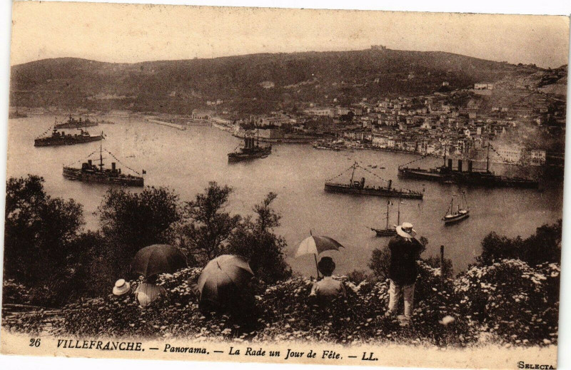 Carte postale ancienne Villefranche - Panorama