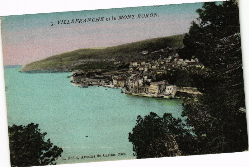 Carte postale ancienne Villefranche - Mont boron