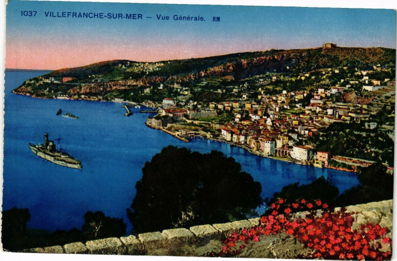 Carte postale ancienne Villefranche-sur-Mer - Vue générale à Villefranche-sur-Mer