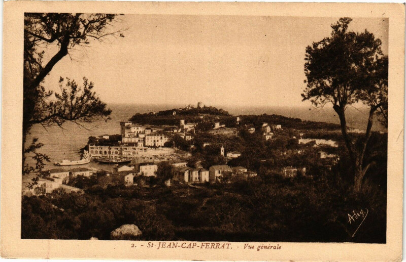 Carte postale ancienne St - Jean - Cap - Ferrat - Vue générale