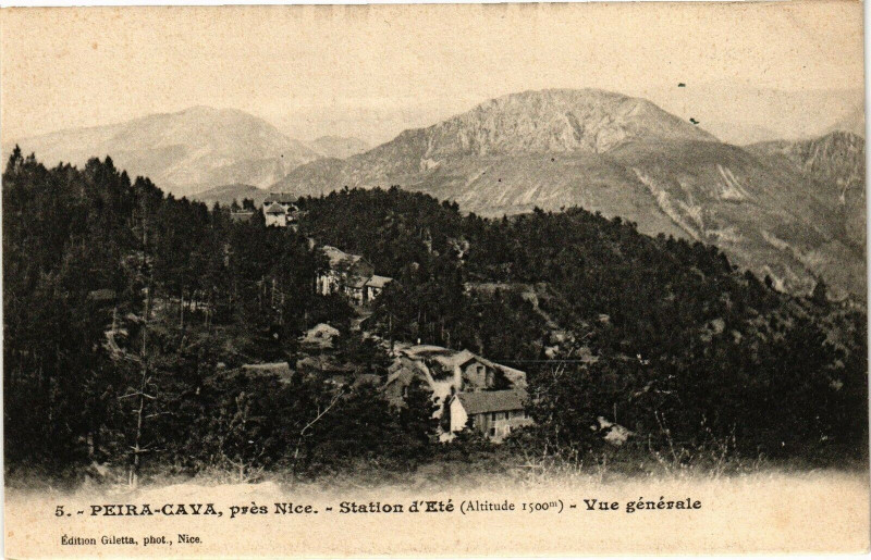 Carte postale ancienne Peira-Cava - Station d'ete
