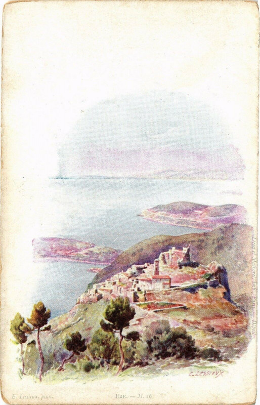 Carte postale ancienne Eze à Èze