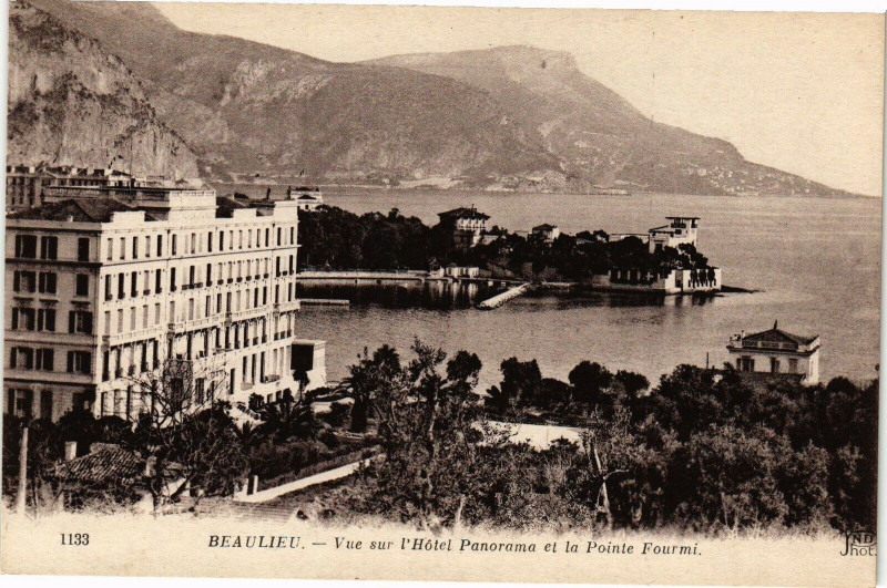 Carte postale ancienne Beaulieu - Vue dur l'hotel