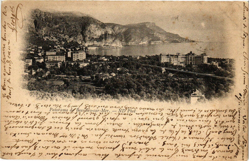 Carte postale ancienne Beaulieu - Panorama de
