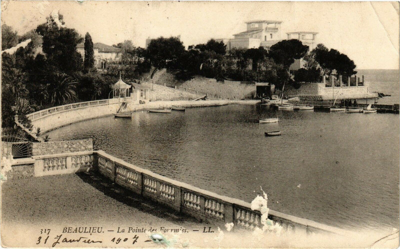 Carte postale ancienne Beaulieu - La ponte des formies