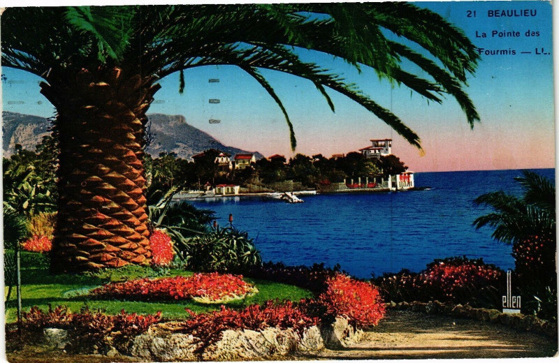 Carte postale ancienne Beaulieu - La pointe des fourmis