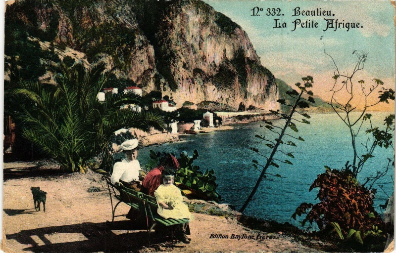 Carte postale ancienne Beaulieu - La Petite afrique