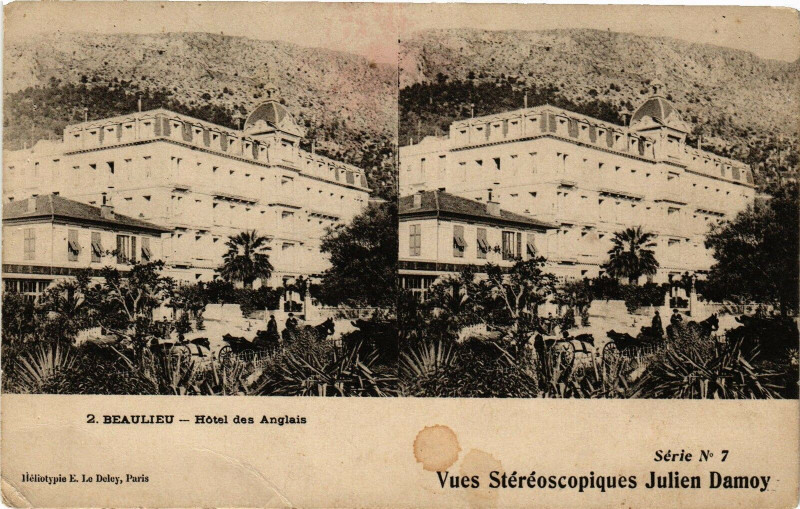 Carte postale ancienne Beaulieu - Hotel des anglais