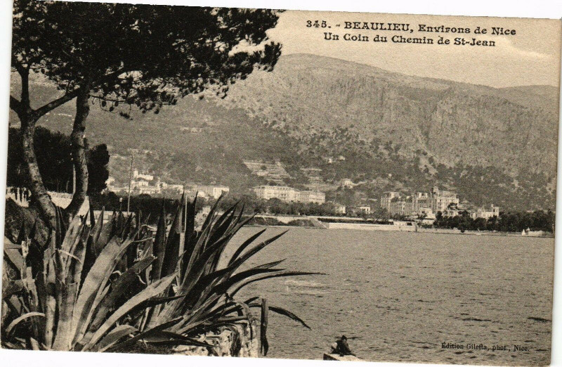 Carte postale ancienne Beaulieu - Environs de Nice à Nice