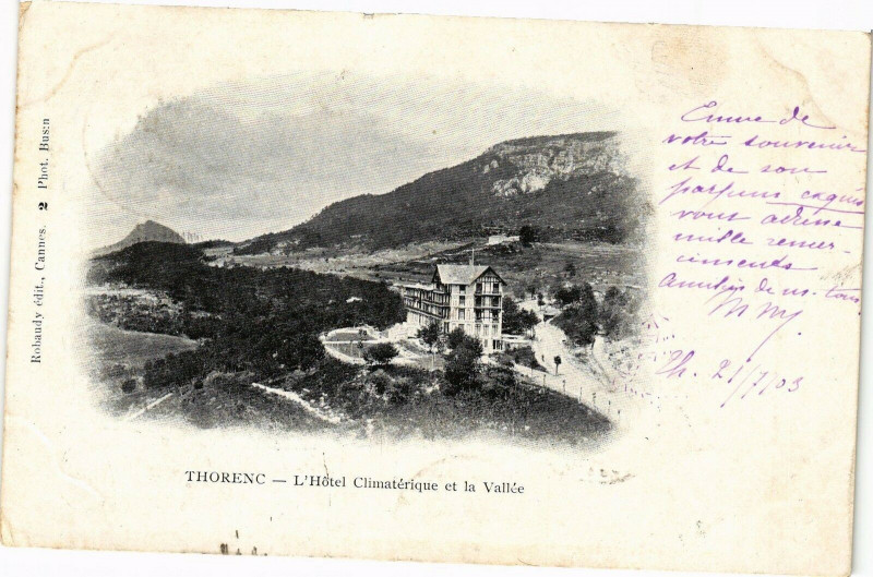 Carte postale ancienne Thorenc - L'hotel climaterique