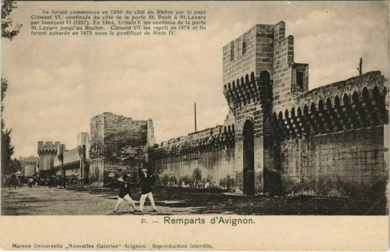 Carte postale ancienne Avignon Remparts à Avignon