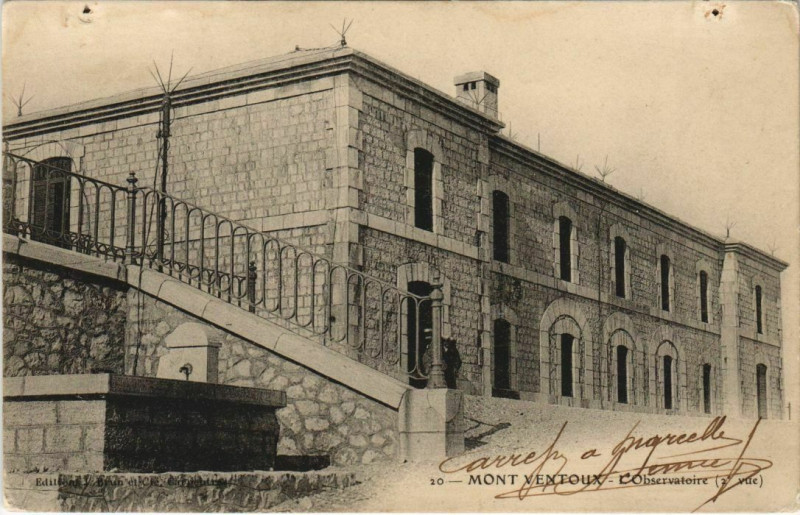 Carte postale ancienne Mont Ventoux - L'Observatoire