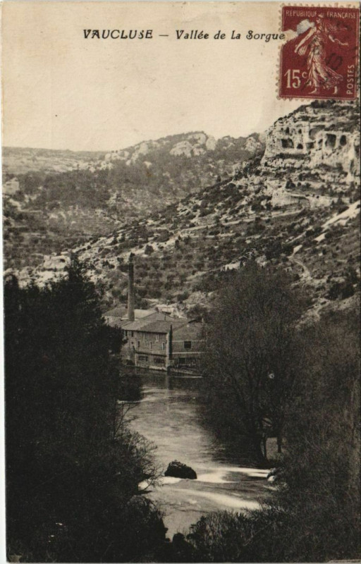 Carte postale ancienne Fontaine-de-Vaucluse Vallee de la Sorgue à Fontaine-de-Vaucluse