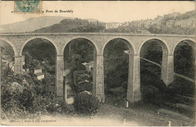 Carte postale ancienne Pont de Bourdely