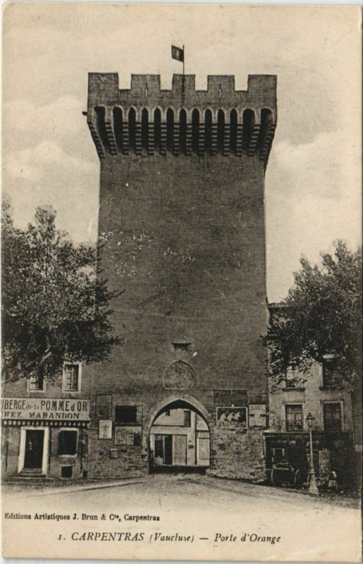 Carte postale ancienne Carpentras Porte d'Orange à Carpentras