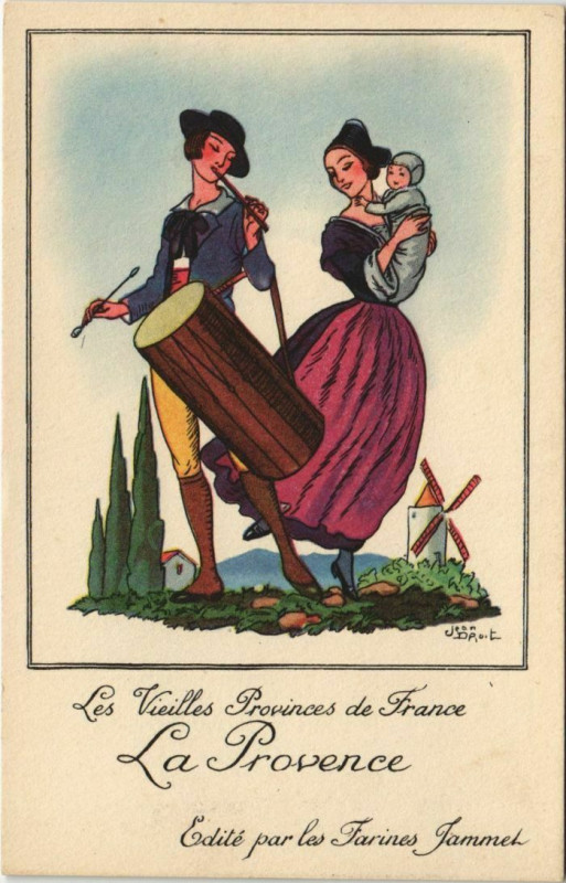Carte postale ancienne La Provence - Types - Landscape - Folklore