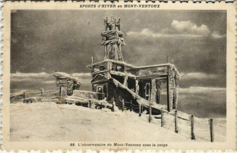 Carte postale ancienne L'Observatoire du Mont-Ventoux sous la Neige