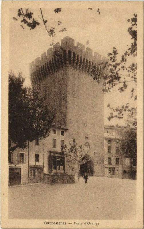 Carte postale ancienne Carpentras Porte d'Orange à Carpentras