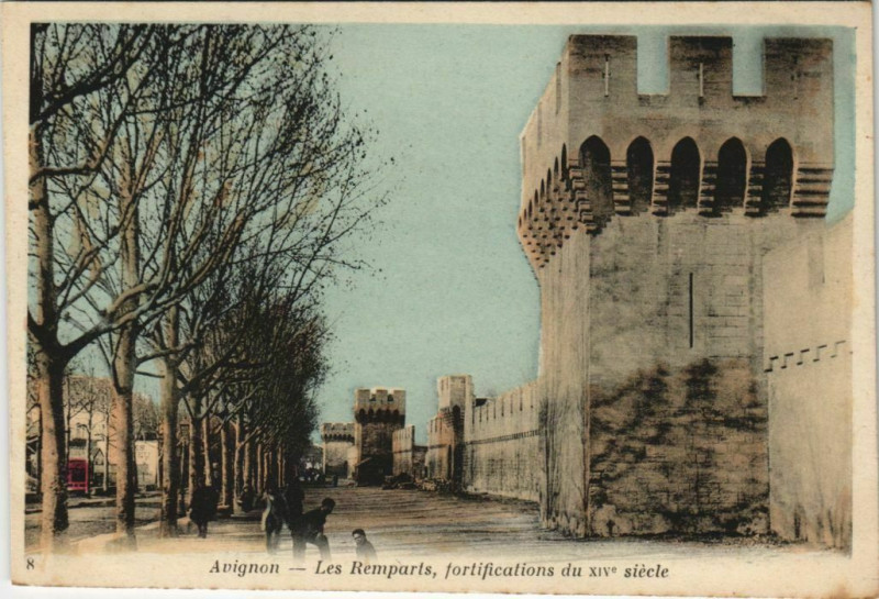 Carte postale ancienne Avignon Les Remparts - Fortifications du XIVe Siecle à Avignon