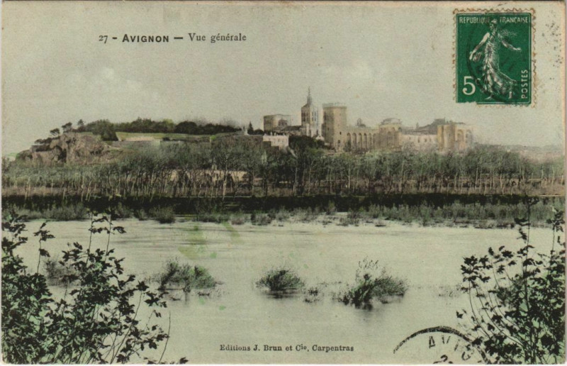 Carte postale ancienne Avignon Vue Generale à Avignon