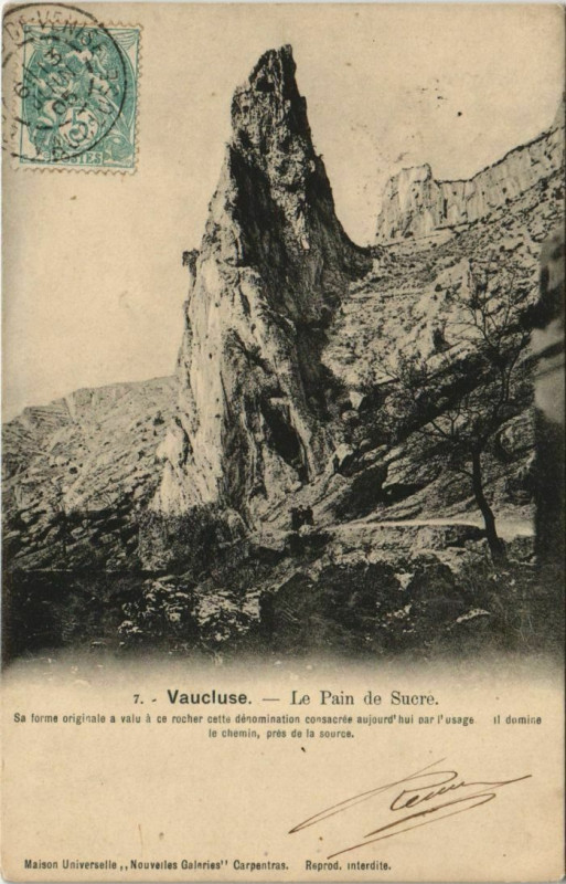 Carte postale ancienne Vaucluse - Le Pain de Sucre